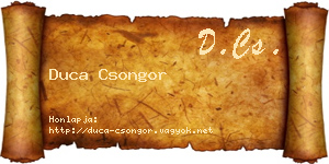 Duca Csongor névjegykártya
